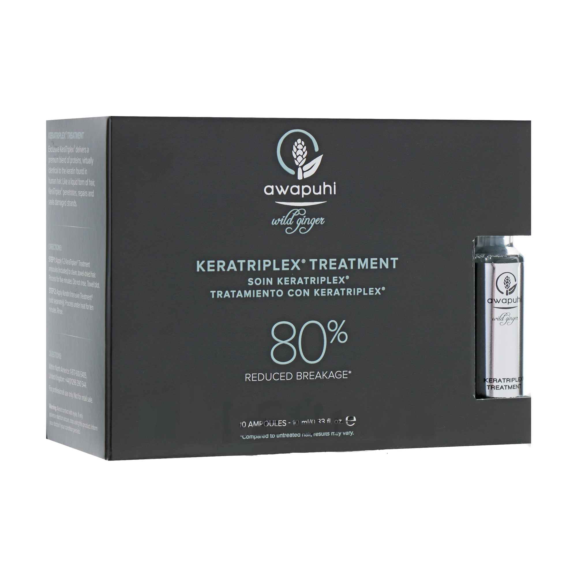 Уцінка! Концентрований кератиновий комплекс для волосся Paul Mitchell Awapuhi Wild Ginger Keratriplex Treatment, 10*10 мл